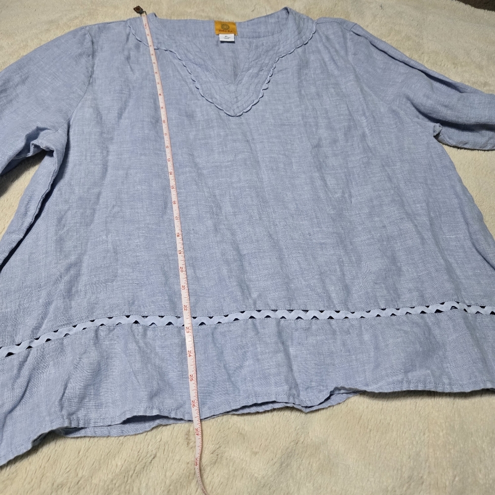 Ruby Rd Linen Tunic Top Blouse XL - Picture 9 of 11